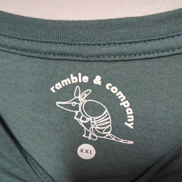 NWT Ramble And Company Take It Easy Relaxed Fit Teal T-Shirt - Picture 3 of 5